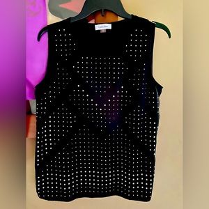 Calvin Klein top - Lift fabric with silver detail